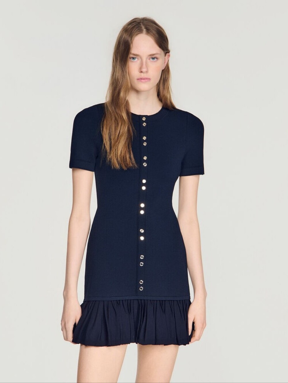 Sandro Mini knit dress with ruffles - Picture 4 of 14
